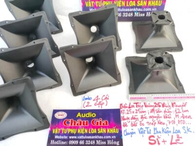 PHỂU LOA TRÉP VUÔNG 25 VÀNH KHUYẾT AUDIO CHÂU GIA