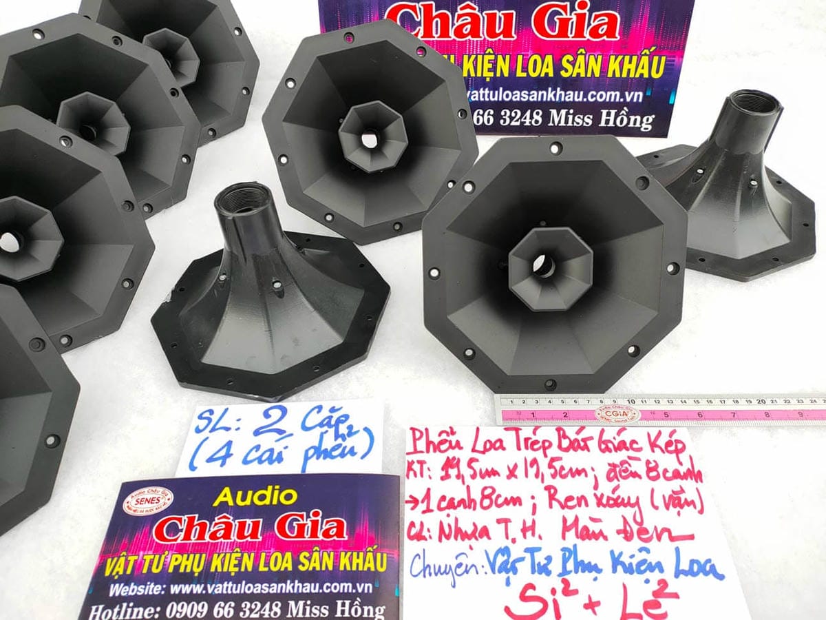 PHỂU LOA TRÉP BÁT GIÁC KÉP AUDIO CHÂU GIA