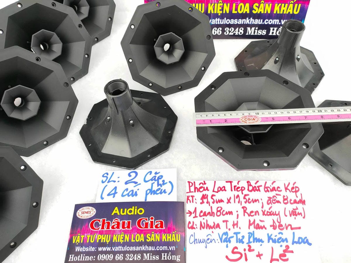 PHỂU LOA TRÉP BÁT GIÁC KÉP AUDIO CHÂU GIA