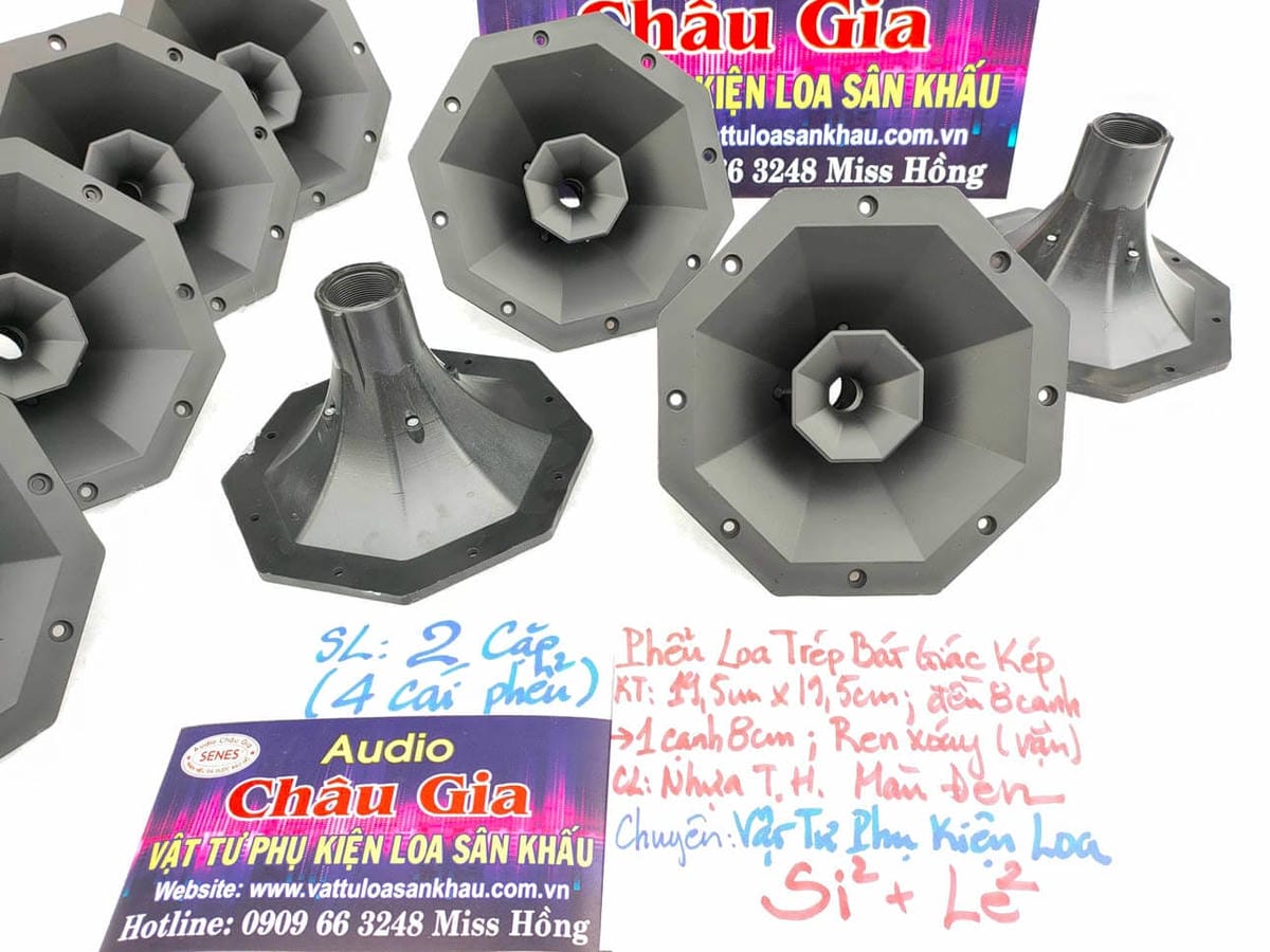 PHỂU LOA TRÉP BÁT GIÁC KÉP AUDIO CHÂU GIA