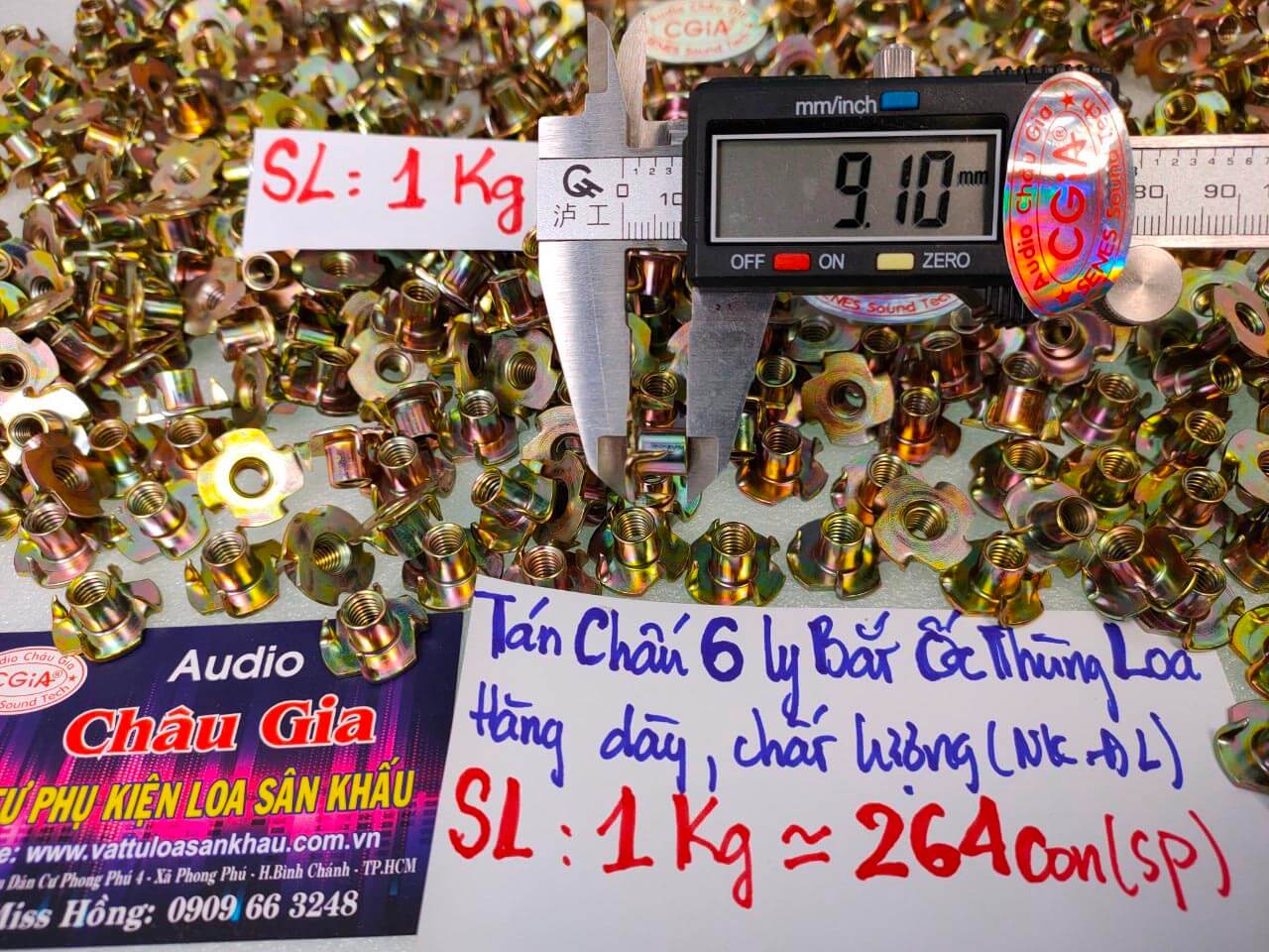TÁN CHẤU 6 LY BẮT ỐC THÙNG LOA AUDIO CHÂU GIA
