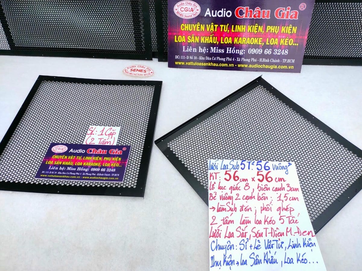 LƯỚI LOA SUB 5 TẤC 56 VUÔNG AUDIO CHÂU GIA