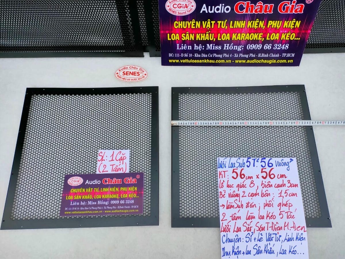 LƯỚI LOA SUB 5 TẤC 56 VUÔNG AUDIO CHÂU GIA