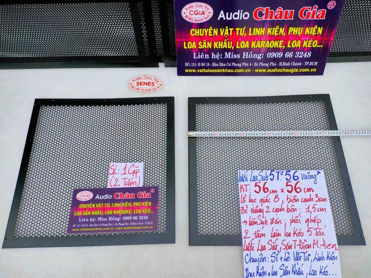 LƯỚI LOA SUB 5 TẤC 56 VUÔNG AUDIO CHÂU GIA