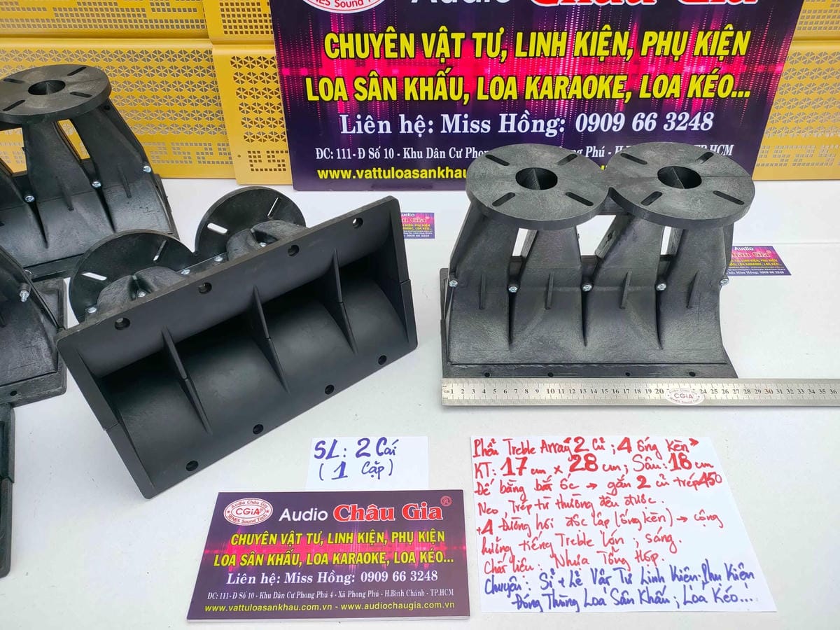 PHỂU TREBLE ARRAY 2 CỦ 4 ỐNG KÈN CHUYÊN ĐÓNG THÙNG LOA ARRAY