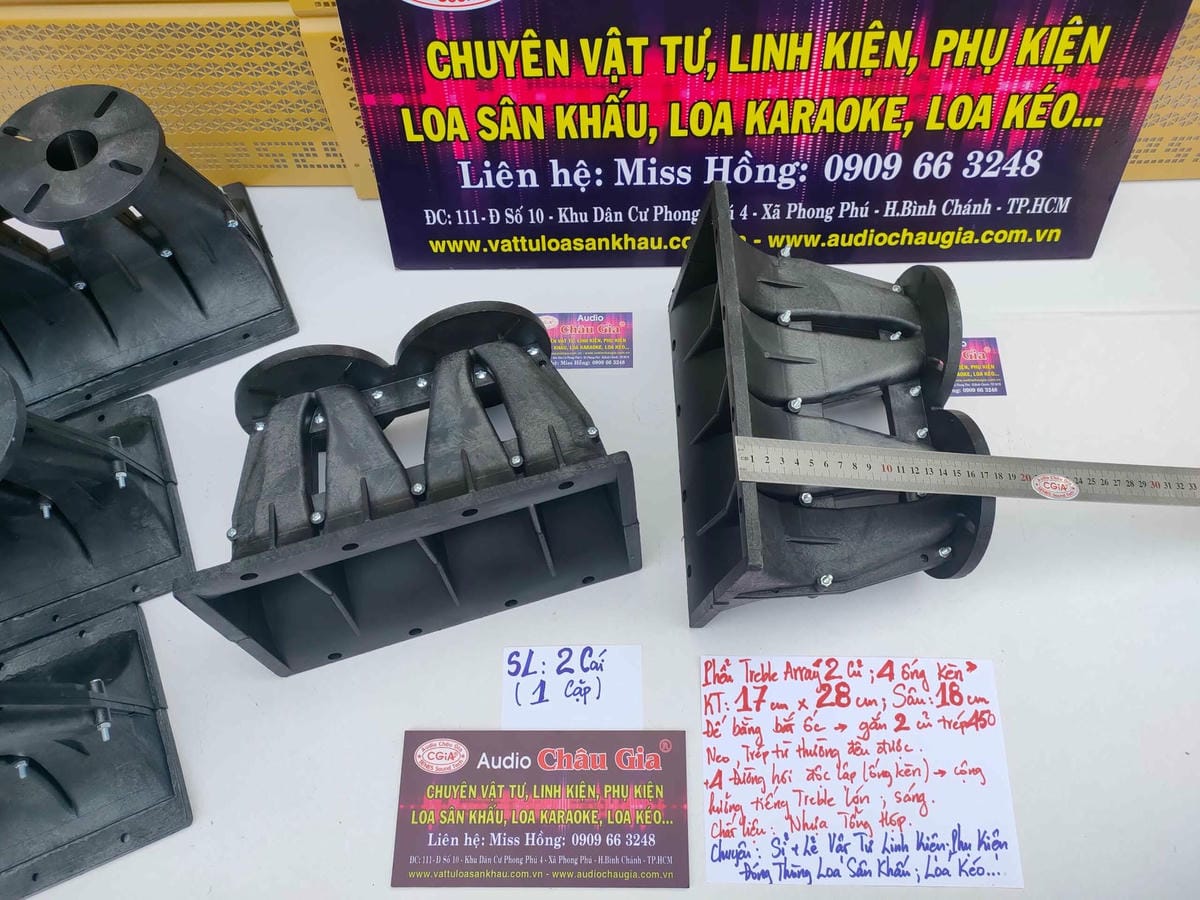 PHỂU TREBLE ARRAY 2 CỦ 4 ỐNG KÈN CHUYÊN ĐÓNG THÙNG LOA ARRAY