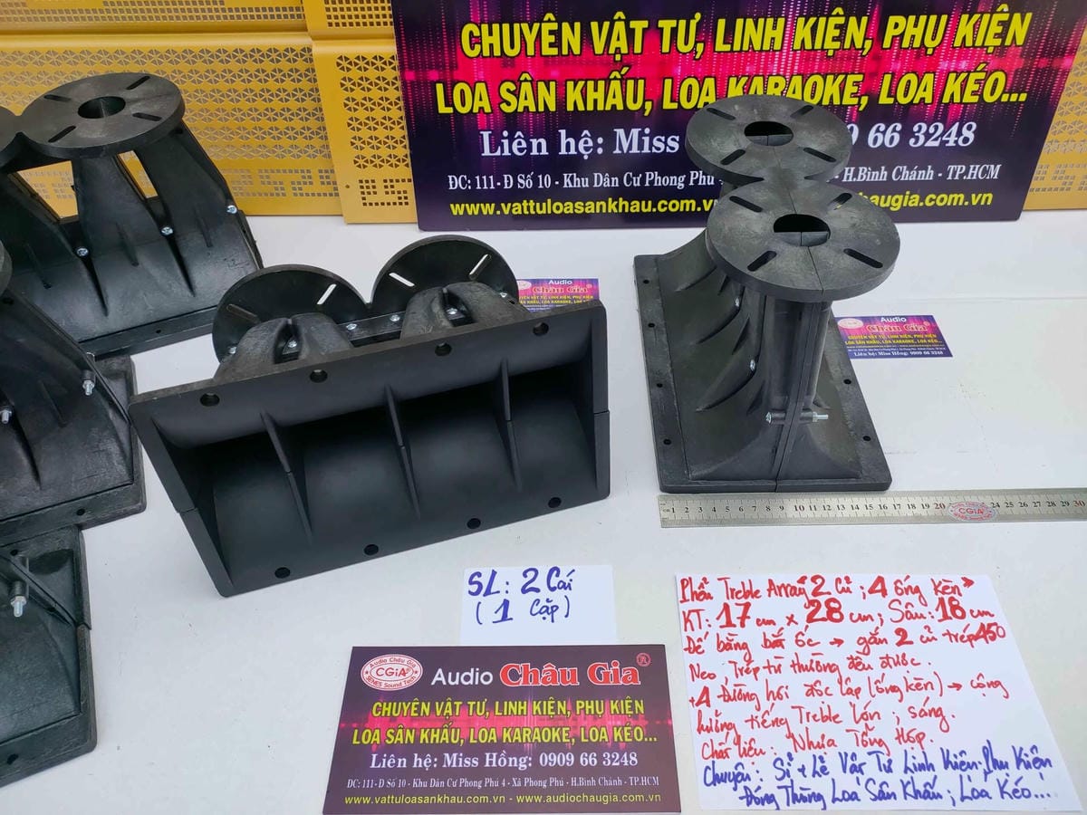 PHỂU TREBLE ARRAY 2 CỦ 4 ỐNG KÈN CHUYÊN ĐÓNG THÙNG LOA ARRAY