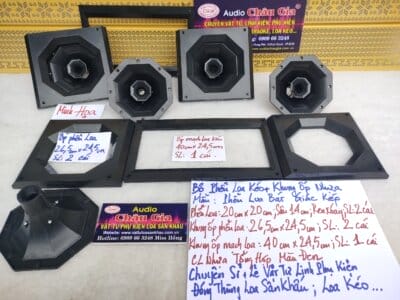 BỘ PHỂU LOA KÉO + KHUNG ỐP NHỰA - AUDIO CHÂU GIA